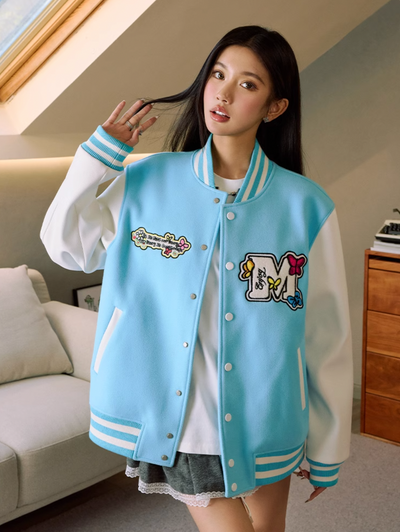 MEDM x Newmasus Butterfly Varsity Jacket | Face 3 Face