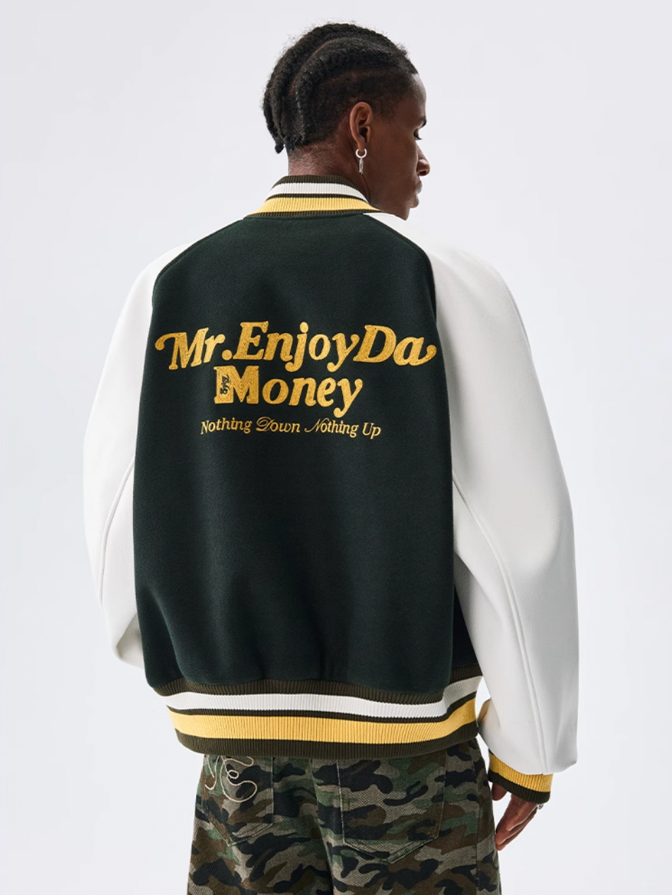 MEDM Font Typography Varsity Jacket | Face 3 Face