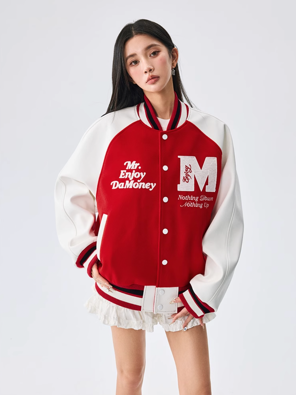 MEDM Font Typography Varsity Jacket | Face 3 Face