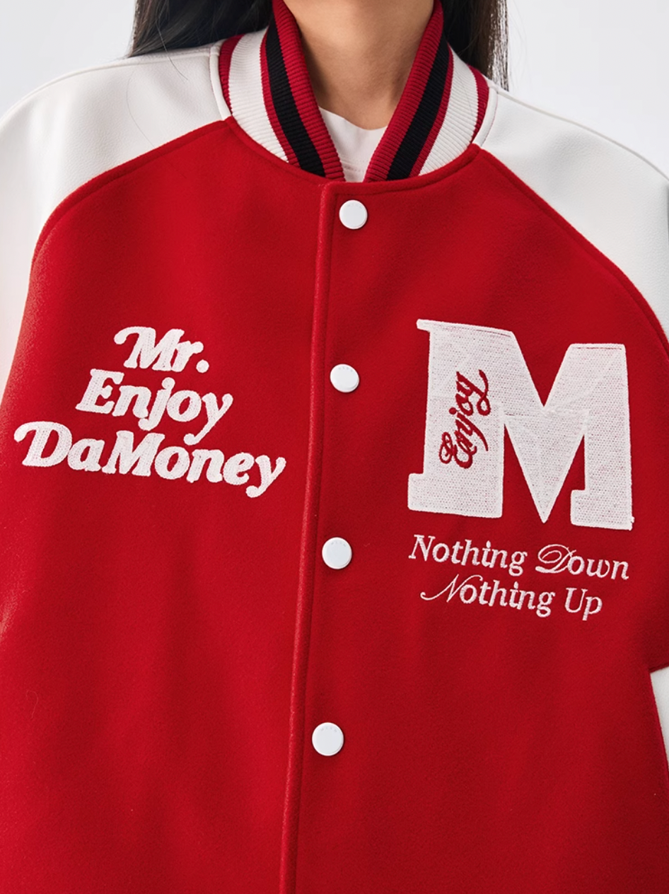 MEDM Font Typography Varsity Jacket | Face 3 Face