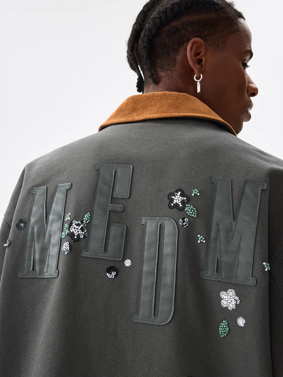 MEDM Beaded Small Flowers Detroit Jacket | Face 3 Face