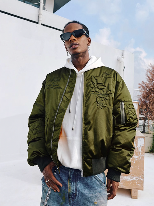 MEDM Cubic Butterfly MA-1 Down Jacket | Face 3 Face