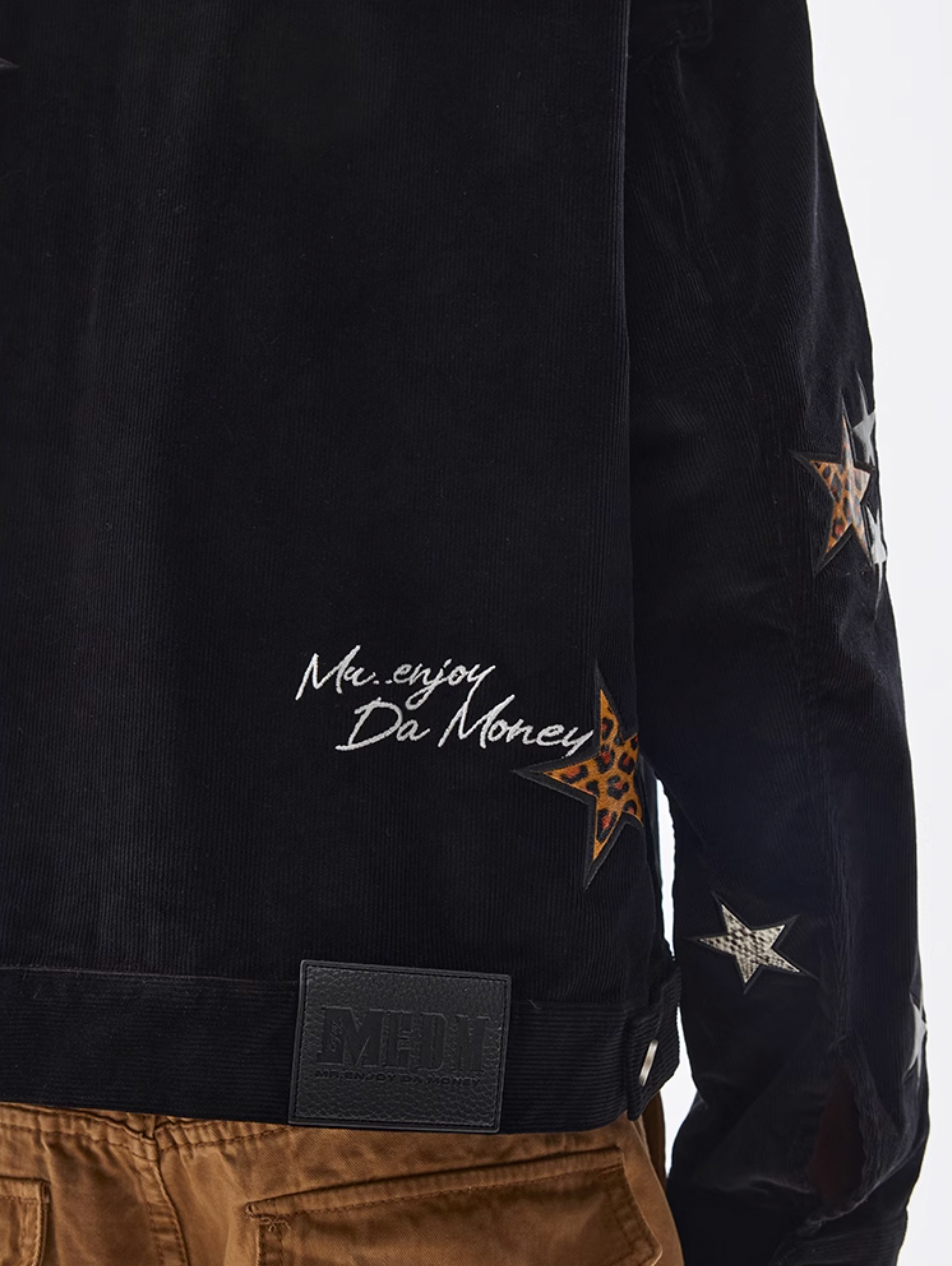 MEDM Star Studded Corduroy Jacket | Face 3 Face