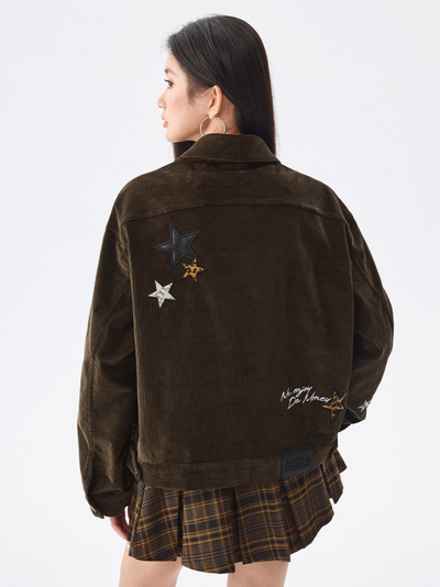 MEDM Star Studded Corduroy Jacket | Face 3 Face