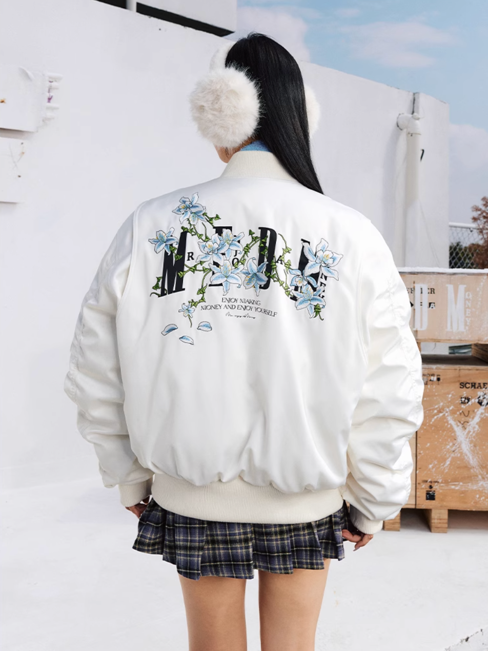 MEDM Floral MA-1 Down Jacket | Face 3 Face