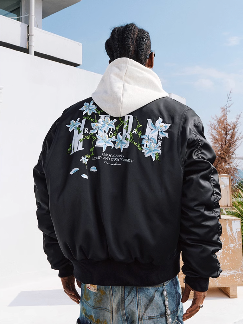 MEDM Floral MA-1 Down Jacket | Face 3 Face