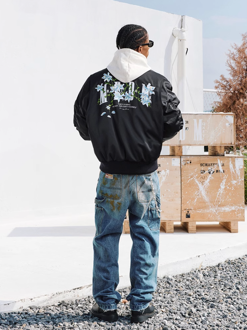 MEDM Floral MA-1 Down Jacket | Face 3 Face