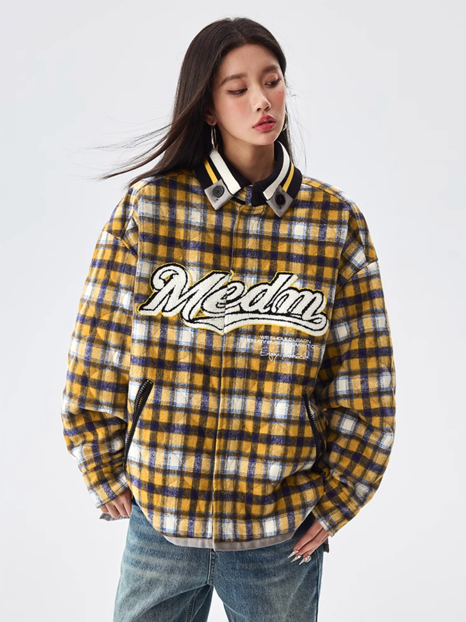 MEDM Plaid Quilting Flannel Jacket | Face 3 Face