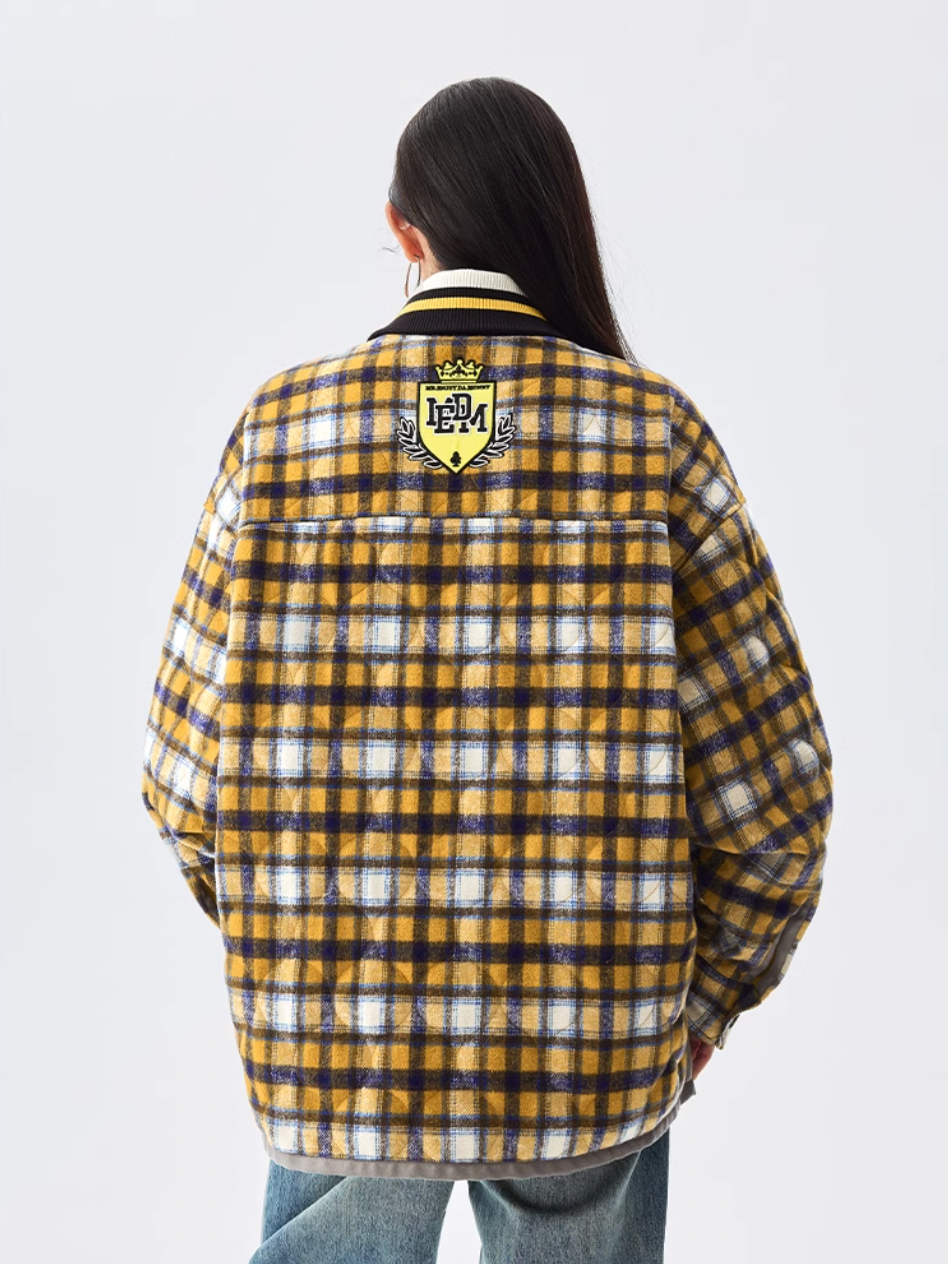 MEDM Plaid Quilting Flannel Jacket | Face 3 Face