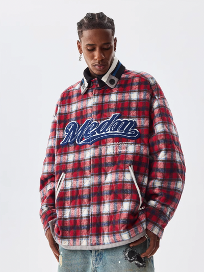 MEDM Plaid Quilting Flannel Jacket | Face 3 Face