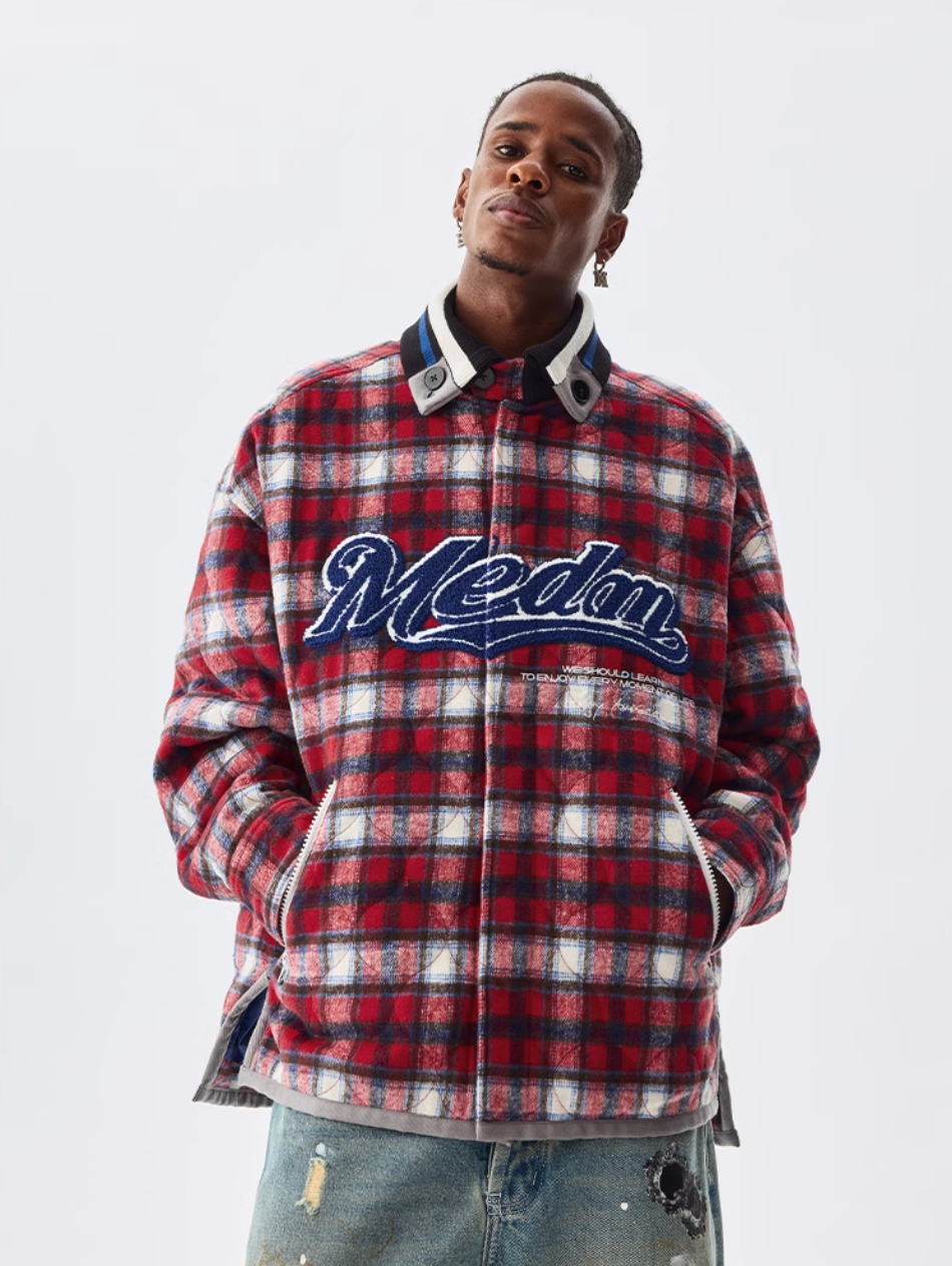 MEDM Plaid Quilting Flannel Jacket | Face 3 Face