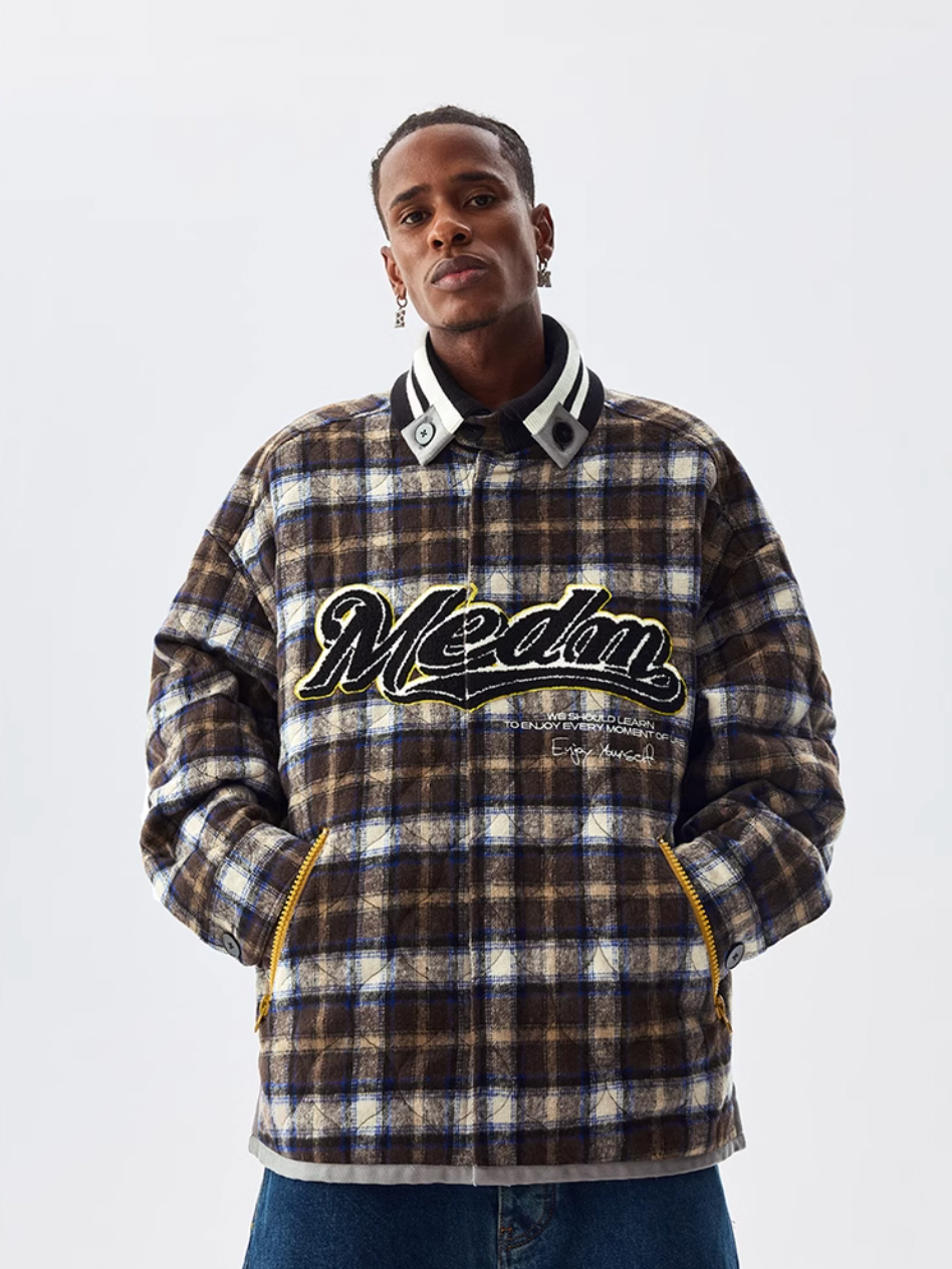 MEDM Plaid Quilting Flannel Jacket | Face 3 Face