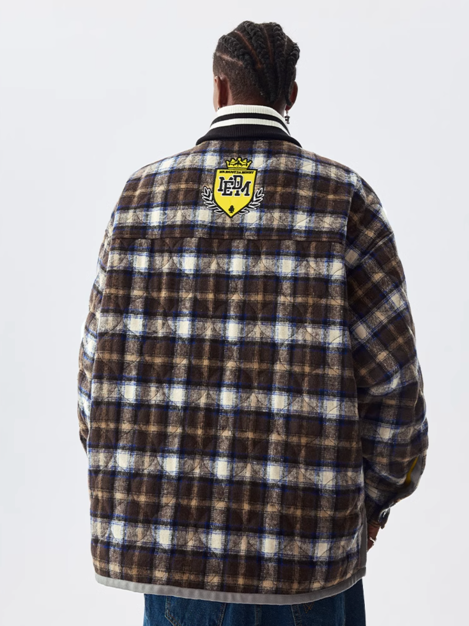 MEDM Plaid Quilting Flannel Jacket | Face 3 Face