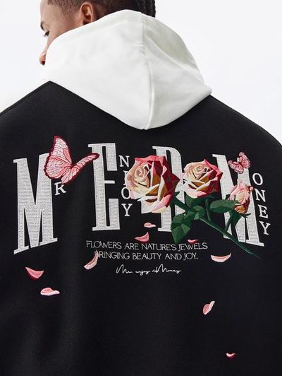 MEDM Rose Button Embroidery Varsity Jacket | Face 3 Face