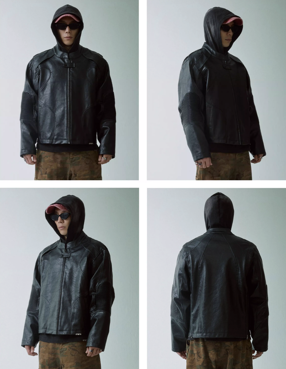 F2CE Deconstructed Leather Rider Jacket | Face 3 Face