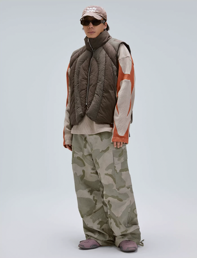 F2CE Functional Deconstruction Color Blocking Puffer Vest | Face 3 Face