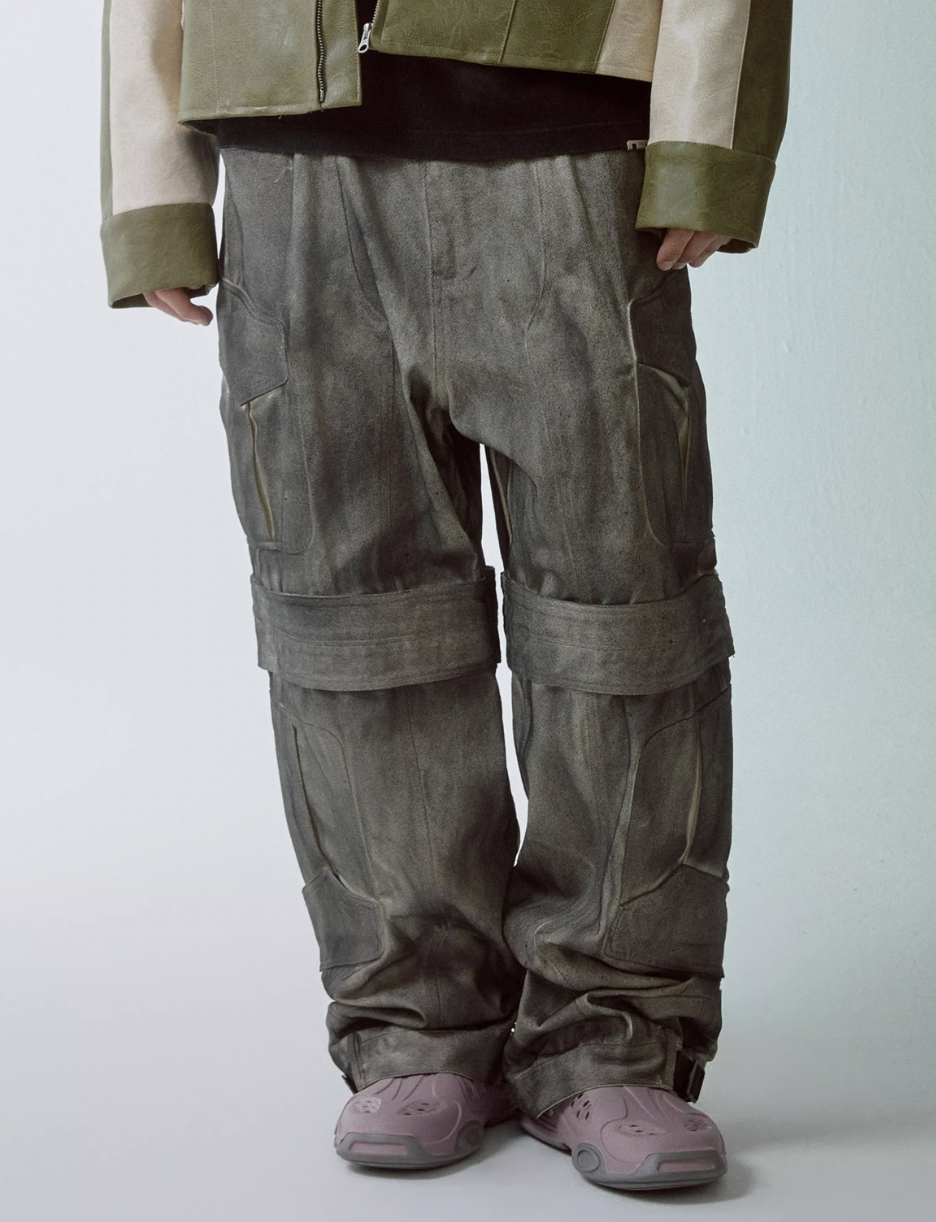 F2CE Dyed Dirty Symmetrical Work Baggy Cargo Pants | Face 3 Face