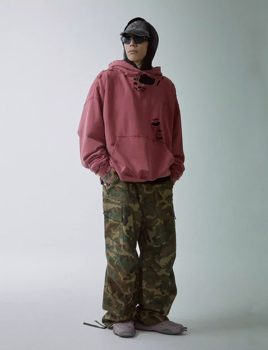 F2CE Pleated Camouflage Work Baggy Cargo Pants | Face 3 Face