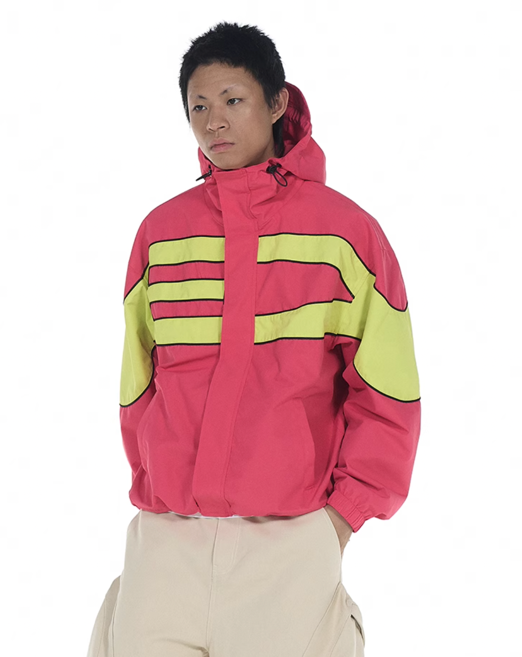 EVILKNIGHT(EK) Basic Logo Splicing Waterproof Rush Jacket | Face 3 Face