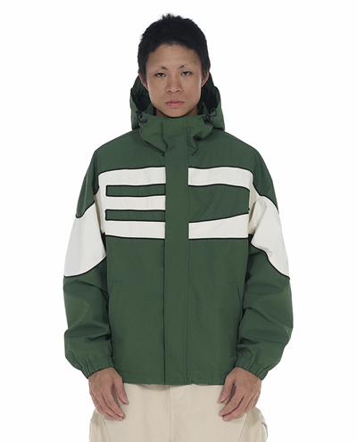 EVILKNIGHT(EK) Basic Logo Splicing Waterproof Rush Jacket | Face 3 Face