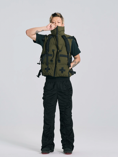 EVILKNIGHT(EK) One Piece Three Purpose Puffer Vest | Face 3 Face