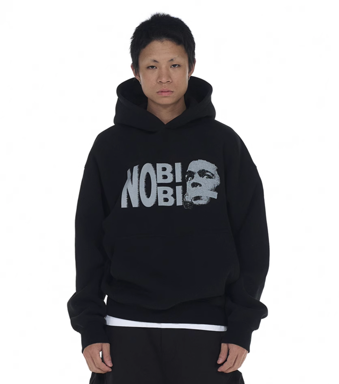 EVILKNIGHT(EK) NOBIBI Slogan Printing Hoodie | Face 3 Face