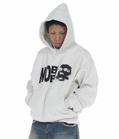 EVILKNIGHT(EK) NOBIBI Slogan Printing Hoodie | Face 3 Face