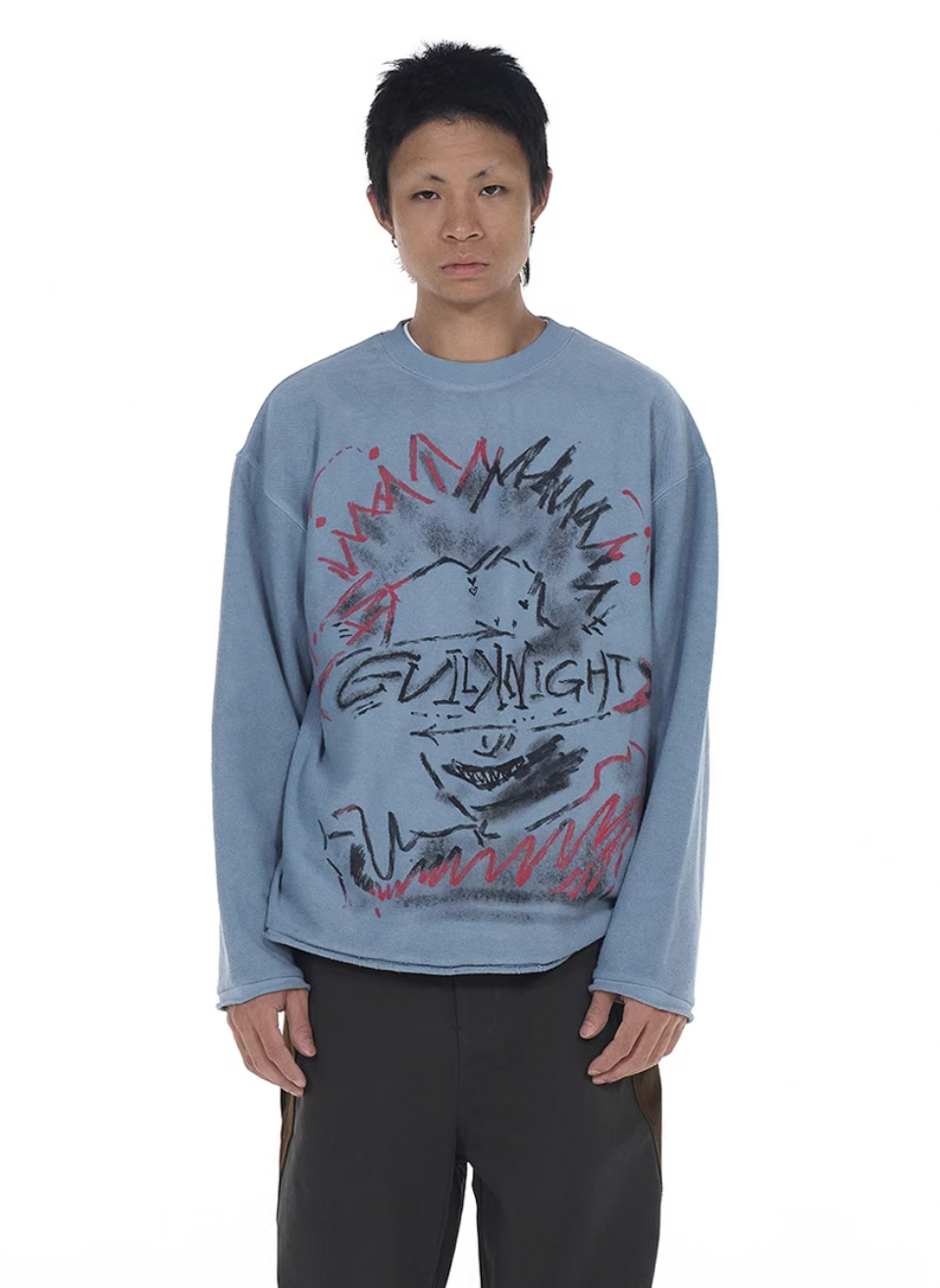 EVILKNIGHT(EK) Crazy Punk Printed Sweatshirt | Face 3 Face