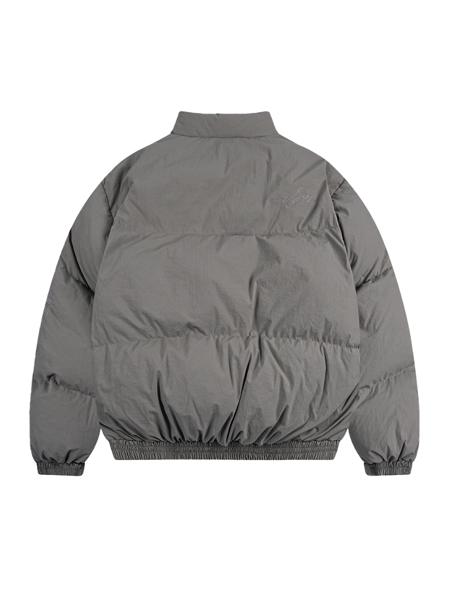 1807 Arrangement Font Embroidered  Down Jacket | Face 3 Face