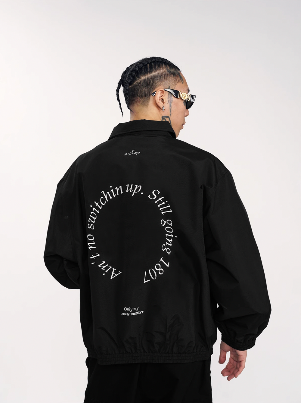 1807 Round Font Embroidered Coach Jacket | Face 3 Face