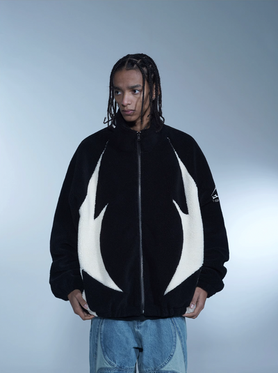 1807 Patchwork Sherpa Fleece Jacket | Face 3 Face