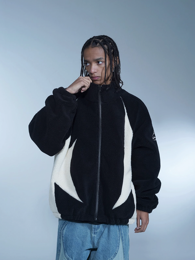 1807 Patchwork Sherpa Fleece Jacket | Face 3 Face