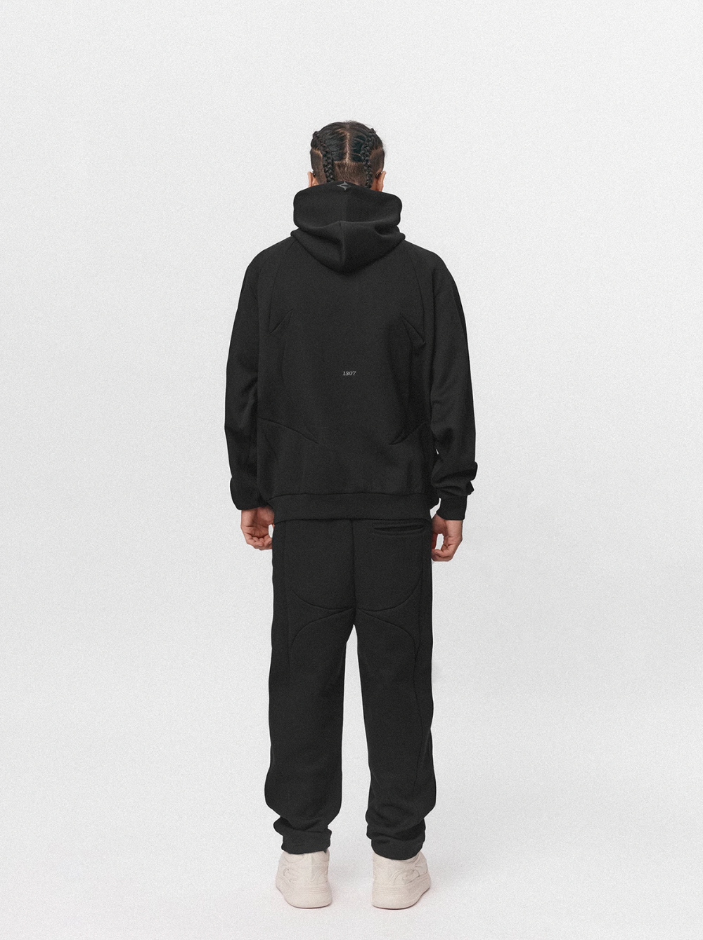 1807 Four Pointed Star Layered Zip Up Hoodie Jacket  | Face 3 Face