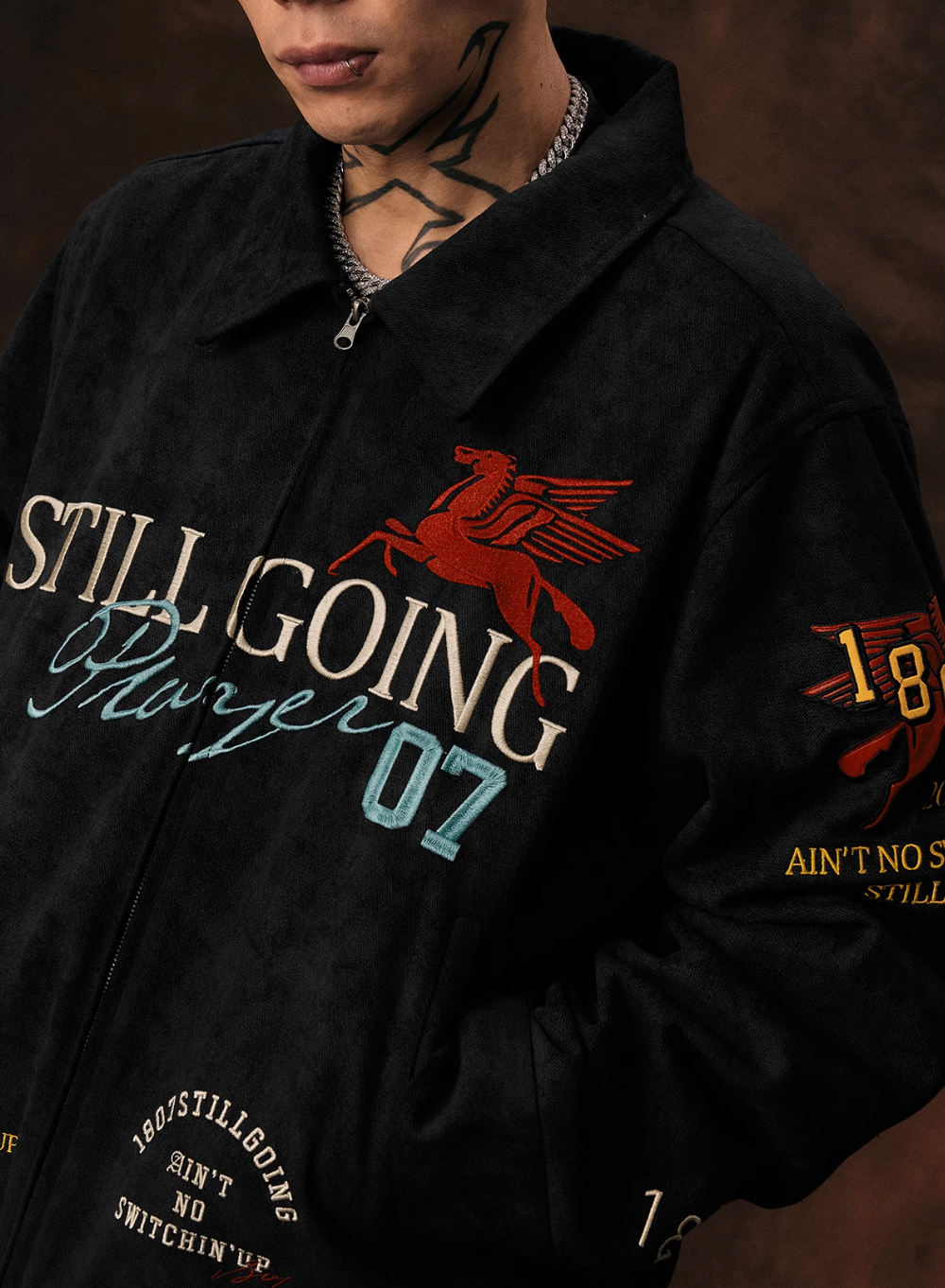 1807 Pegasus Patch Embroidered Jacket | Face 3 Face