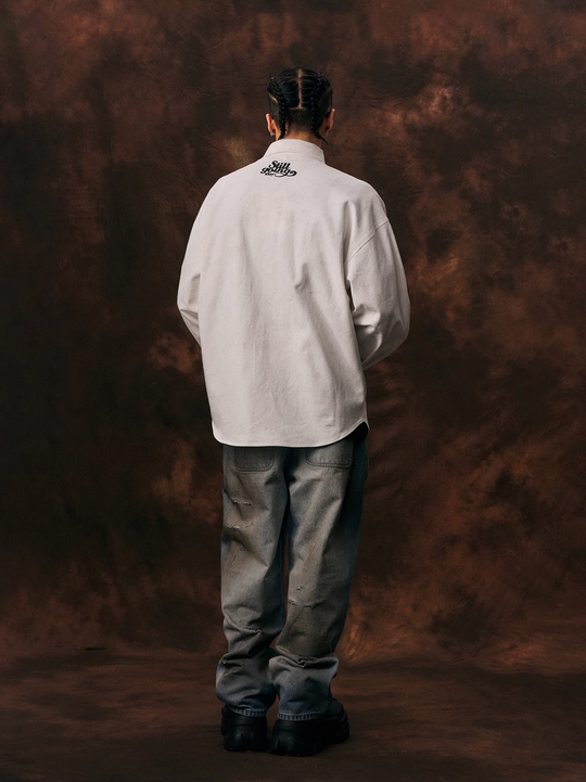 1807 STILL GOING Printed Twill Shirt Jacket | Face 3 Face