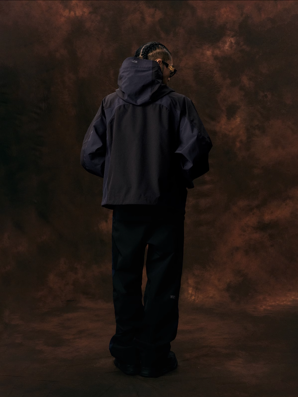 1807 Clock Print Color Blocking Rush Jacket  | Face 3 Face