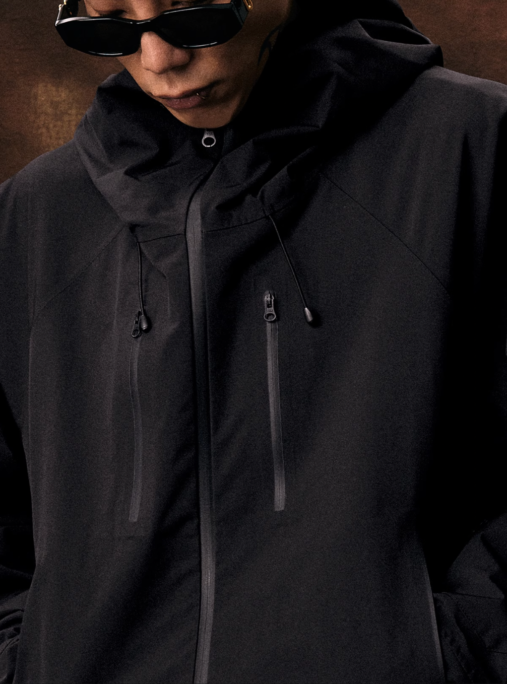 1807 Clock Print Color Blocking Rush Jacket  | Face 3 Face