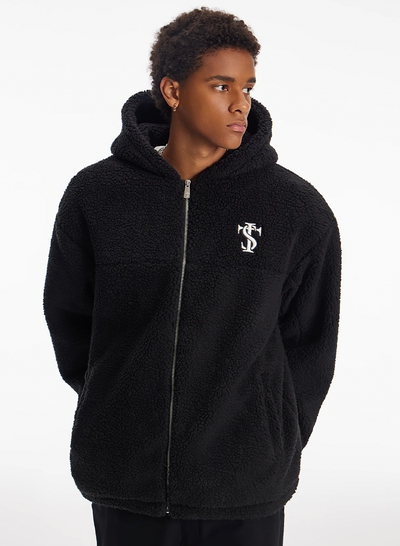 Small Town Kid Hooded Sherpa Fleece Jacket | Face 3 Face