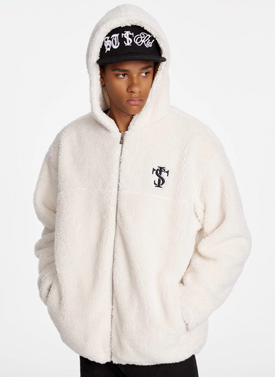 Small Town Kid Hooded Sherpa Fleece Jacket | Face 3 Face