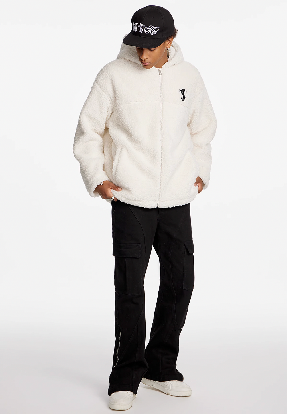 Small Town Kid Hooded Sherpa Fleece Jacket | Face 3 Face