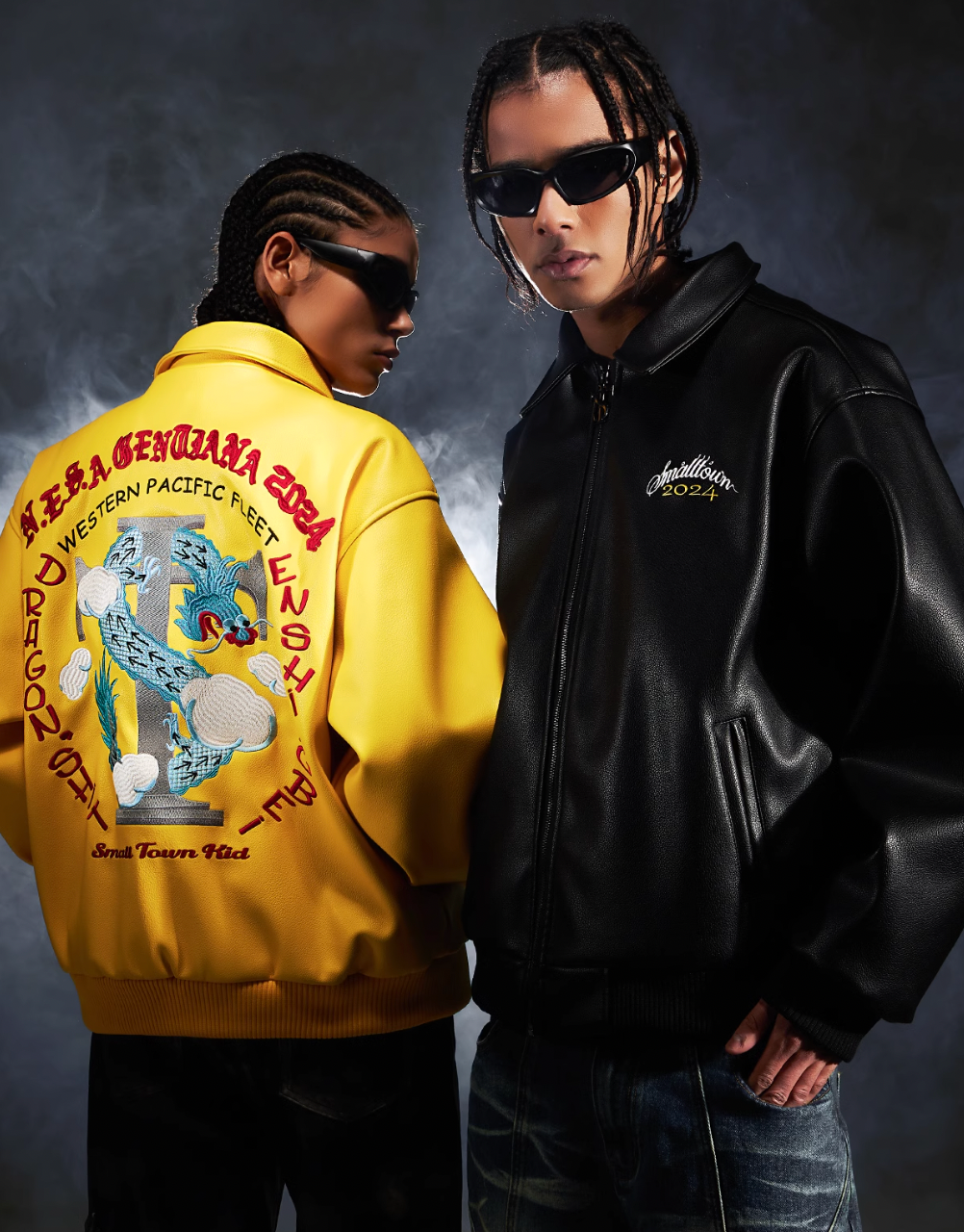 Small Town Kid Dragon Racing Leather Jacket | Face 3 Face