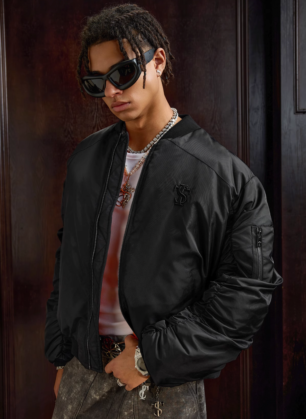 Small Town Kid Cross Design MA-1 Bomber Jacket | Face 3 Face