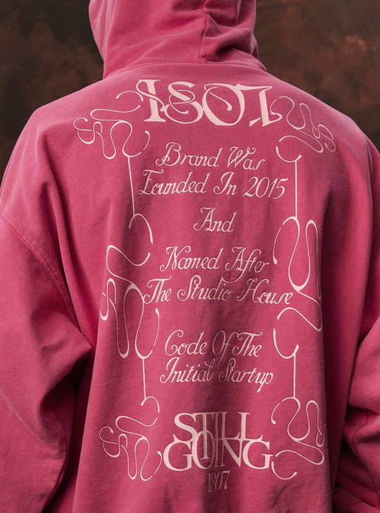 1807 STILL GOING Floral Print Washed Aged Hoodie | Face 3 Face