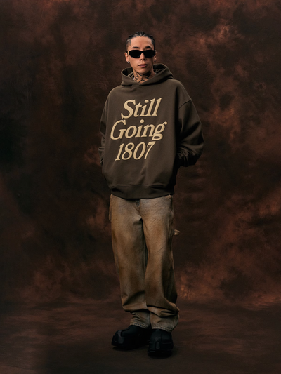 1807 STILL GOING Foam Print Hoodie | Face 3 Face