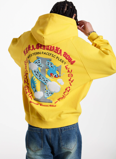 Small Town Kid Dragon Design Print Hoodie | Face 3 Face