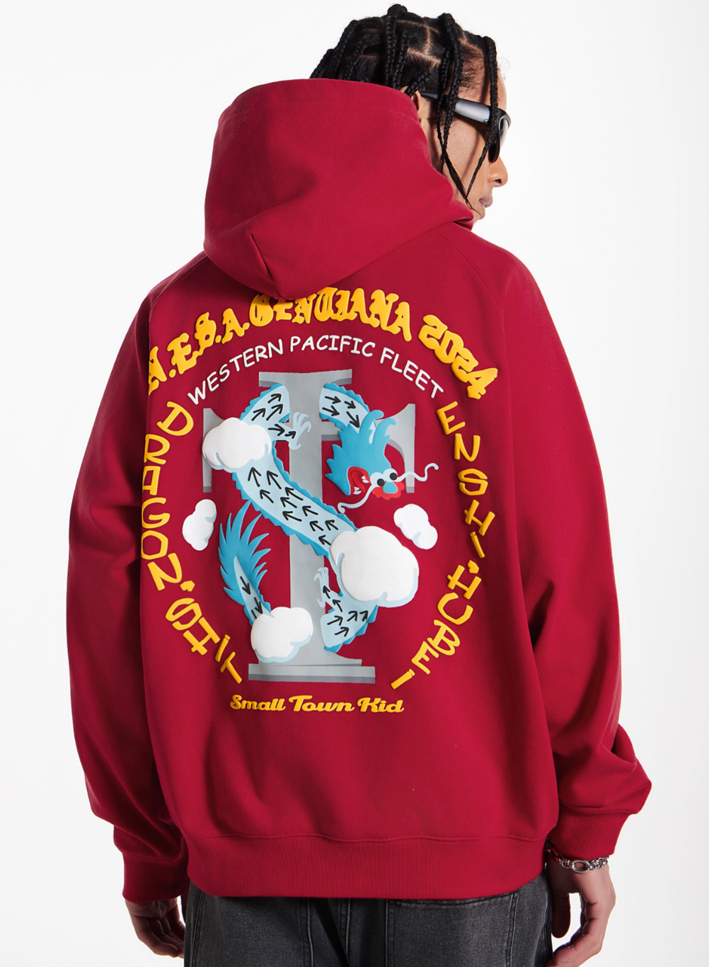 Small Town Kid Dragon Design Print Hoodie | Face 3 Face