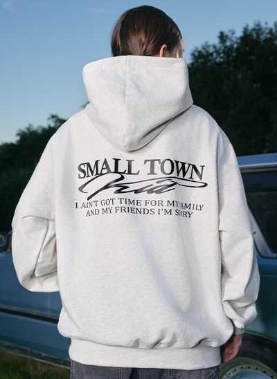 Small Town Kid Font Typography Logo Hoodie | Face 3 Face