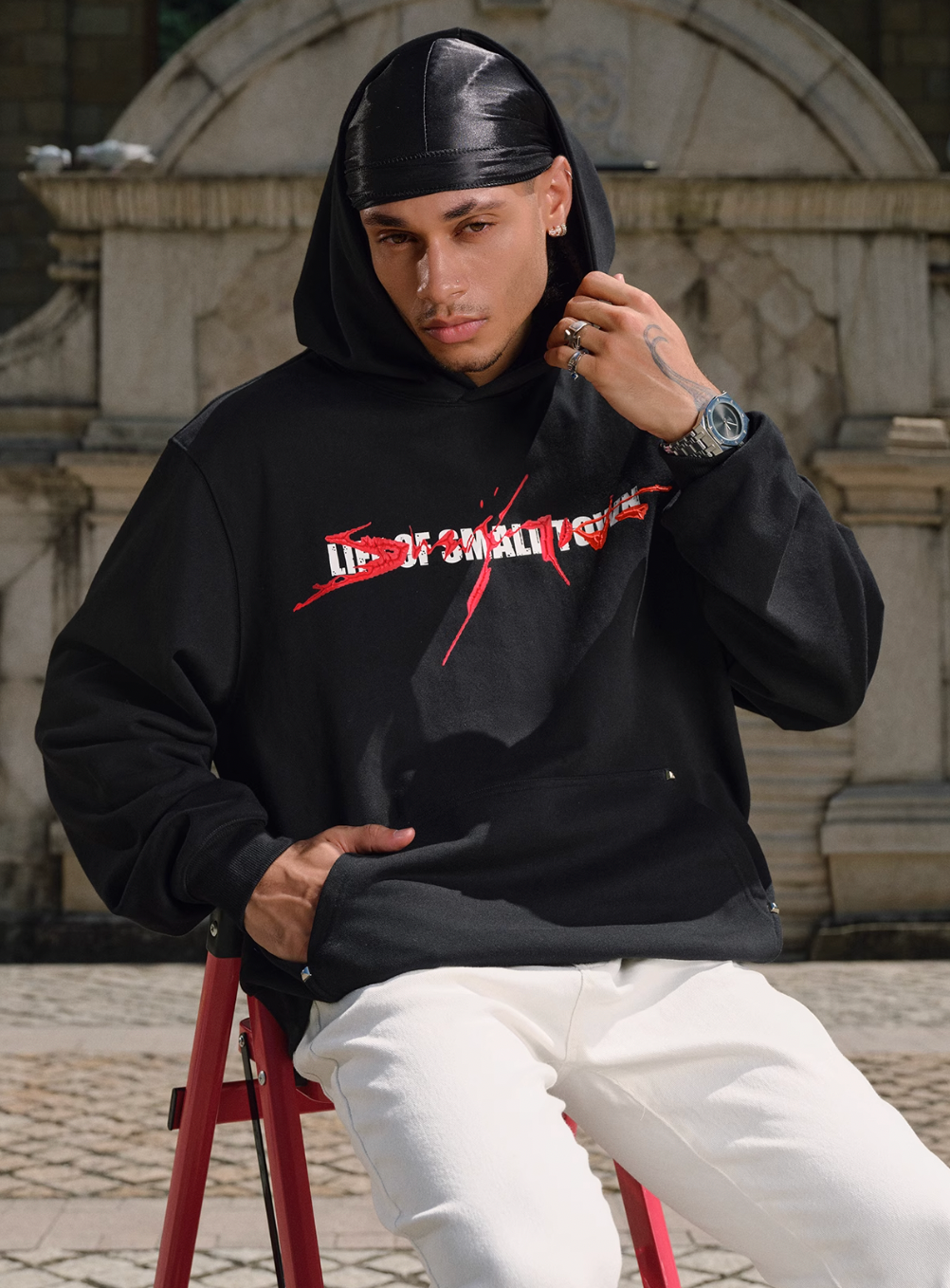 Small Town Kid Arsenal Logo Print Hoodie | Face 3 Face