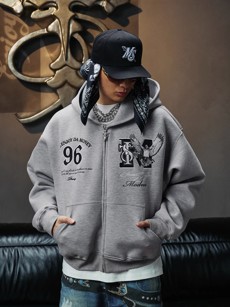 Small Town Kid x MEDM Peace Dove Logo Zip Up Hoodie | Face 3 Face