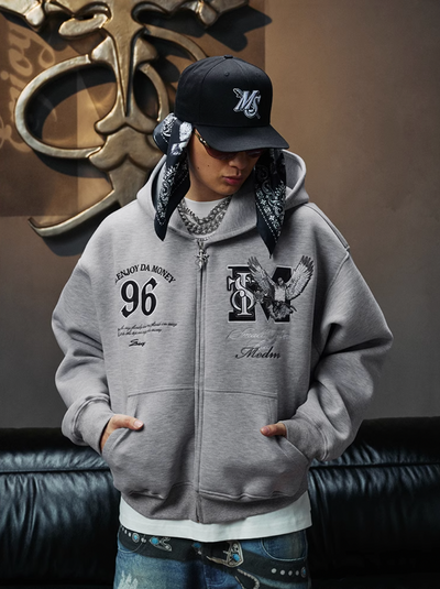 Small Town Kid x MEDM Peace Dove Logo Zip Up Hoodie | Face 3 Face